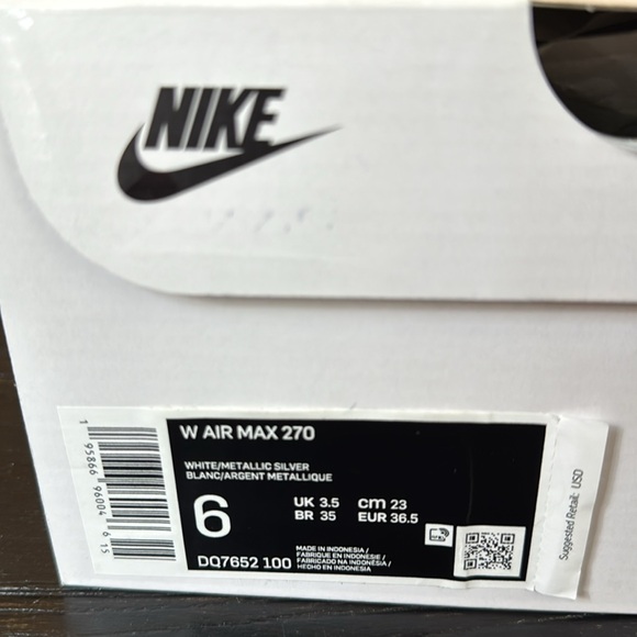 Nike Women’s Air Max 270 White Mint - Picture 13 of 14